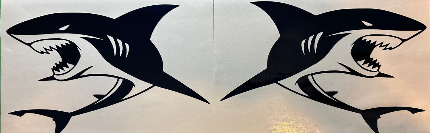 Custom Saddle Bag Decals-Sharks