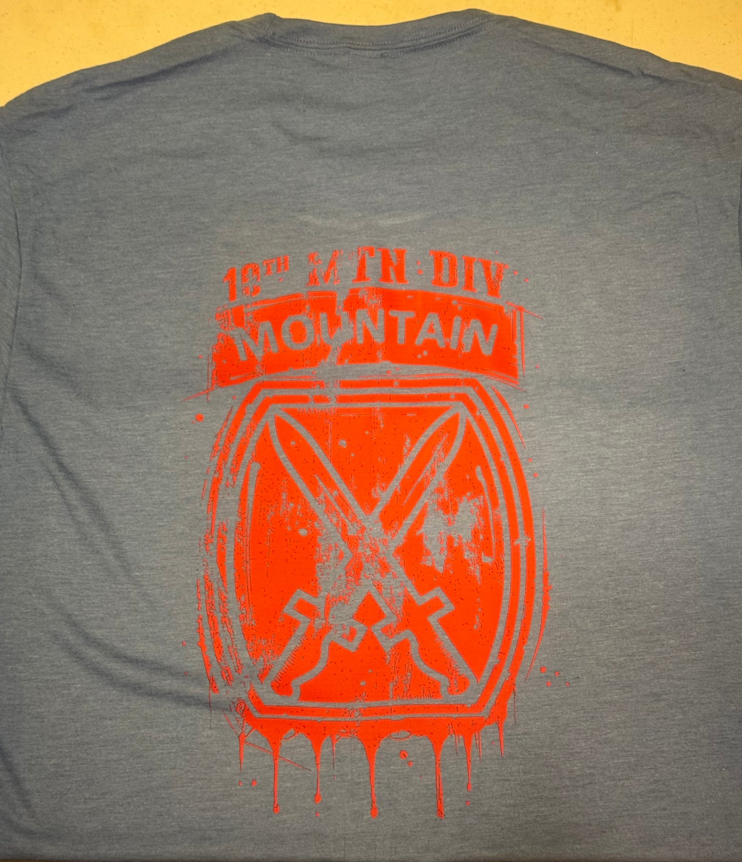 10th Mountain dripping distressed SS Tee